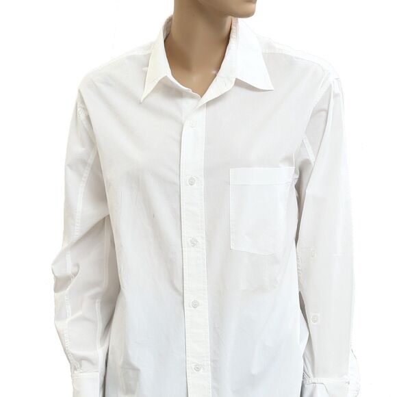 Citizens Of Humanity Kayla Shirt Tunic Top Buttondown Long Sleeve White S 283497 - Picture 8 of 11